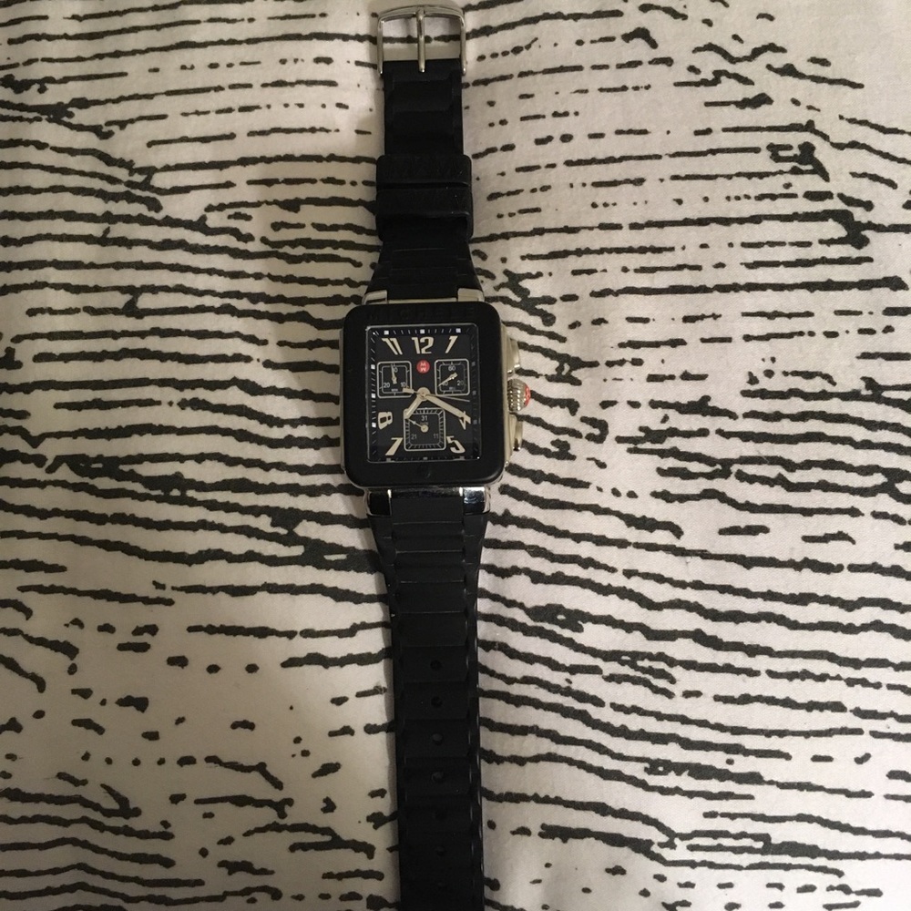 Michele Watch - Black Rubber